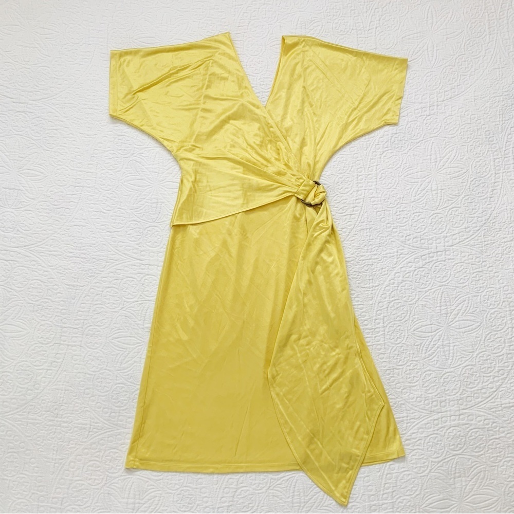 RARE🔥 Diane Von Furstenberg‎ DVF Nagami Silk Midi Dress, Dijon